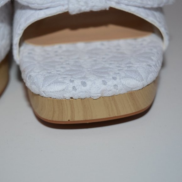 Copper Key Blooming Eyelet Double Bow Platform Sandals - Picture 7 of 11